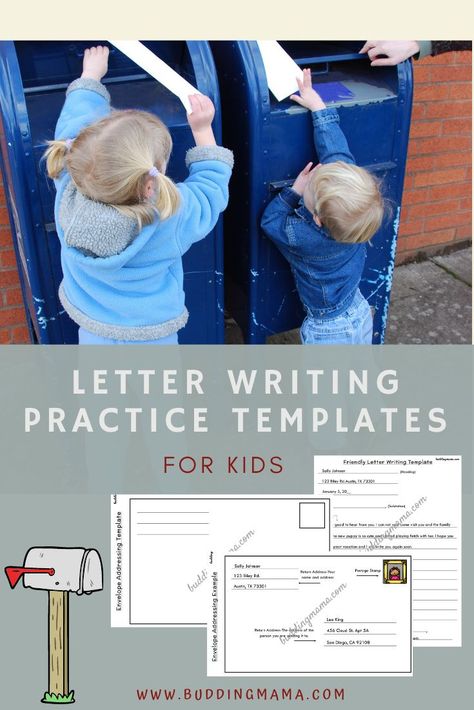 How To Address An Envelope For Kids, How To Address An Envelope, How To Write A Letter, Parts Of A Friendly Letter, Letter Writing Kindergarten, Letter Writing For Kids, Letter Template For Kids, Address An Envelope, Mailing Letters