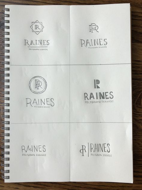 Raines Polygraph Services - Hayley Bigham Designs - tulsa brand designer - logo sketches Logo Design Process Sketches, Logo Thumbnails, Logo Sketch Design, Arts Inspirations, Minimal Logo Branding, Sketch Logo, Logo Monogramme, Design Sketching, Logo Sketches