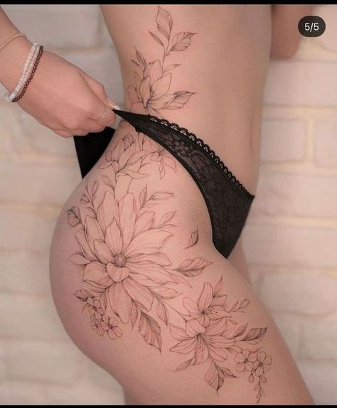 Side Thigh Tattoos, 42 Tattoo, Hip Thigh Tattoos, Hip Tattoos Women, Inspiration Tattoo, Leg Tattoos Women, Small Hand Tattoos, Thigh Tattoos Women, Classy Tattoos