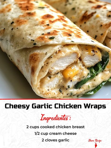 Chicken Tortilla Wraps, Cheesy Garlic Chicken, Mexican Casserole Recipe, Chicken Garlic, Chicken Parmesan Pasta, Chicken Pasta Bake, Garlic Parmesan Chicken, Cooked Chicken, Tortilla Wraps