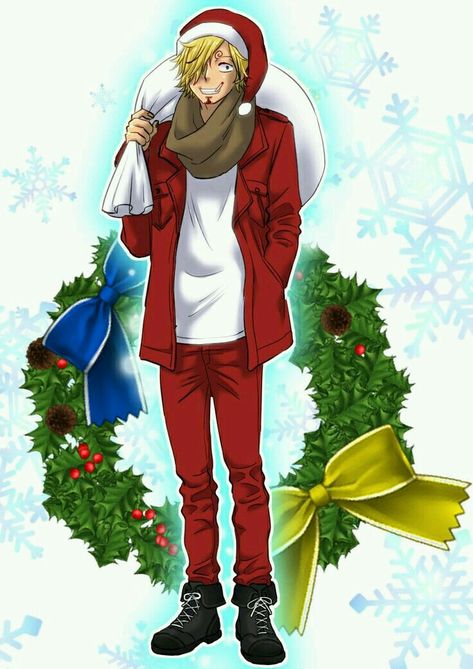 Sanji Christmas, O Maskara, Sanji Vinsmoke, One Piece Fanart, One Piece Anime, Me Me Me Anime, Anime Art, One Piece, Fan Art