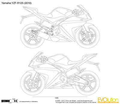 Yamaha YZF-R125 Motorbike Drawing, Yamaha Yzf R125, Yamaha 125, Motorbike Art, Motorcycle Drawing, Vector Drawing, Yamaha Yzf, Boyfriend Anniversary Gifts, Drawing Poses