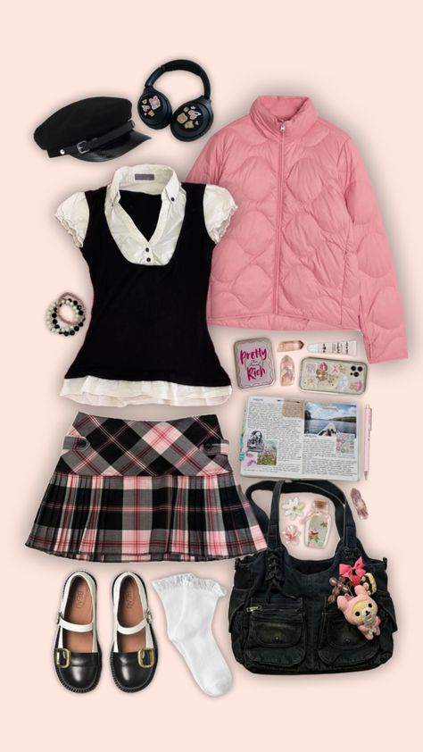 #aestheticoutfit #outfit #outfitinspiration #outfitinspo #aesthetic #pink #soft #cute Pink Preppy Fashion, Preppy Sets, Pink Preppy Outfit, Detective Outfit, Chicana Style, Pink Preppy, Kawaii Fashion Outfits, Soft Cute, Future Outfit