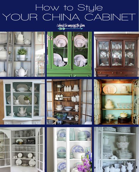 China Cabinet Styling Ideas | From traditional to modern to fun farmhouse styling...there's a china styling idea for everyone! Decorating Around A China Cabinet, Arranging China In A China Cabinet, Decorating A China Cabinet Ideas, Organize China Cabinet Display, Casual China Cabinet Display, Arrange China Cabinet Display, How To Organize China Cabinet, How To Decorate A China Cabinet Display, Arranging China Cabinet Display