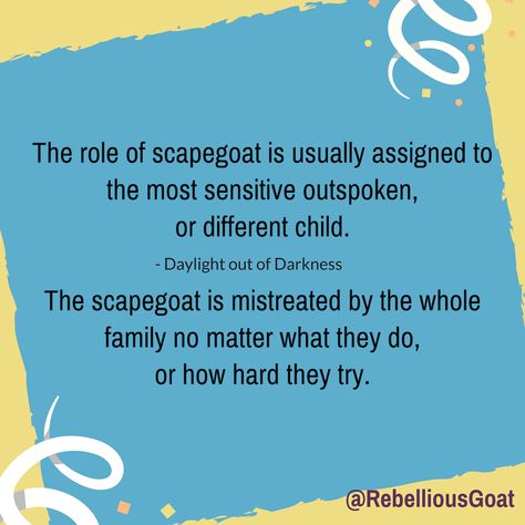 Family Scapegoat, The Scapegoat, Family Issues Quotes, Toxic Family Quotes, Narcissistic Family, Narcissism Relationships, Instagram Quote, Narcissistic People, Narcissistic Mother