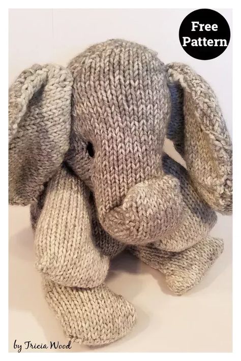 6 Amigurumi Elephant Free Knitting Pattern Baby Boy Knitting Patterns Free, Elephant Soft Toy, Baby Cardigan Knitting Pattern Free, Pumpkin Applique, Knitted Toys Free Patterns, Knitted Teddy Bear, Baby Boy Knitting Patterns, Animal Knitting Patterns, Knitting Patterns Toys