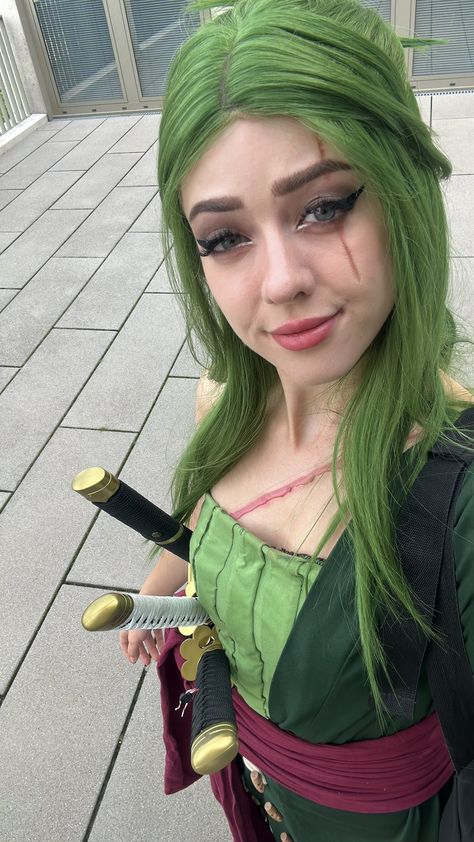 Zoro Costume Women, Zoro Makeup, Female Zoro, Costumes For Women, Costume Ideas, Halloween Costume, Halloween Costumes, One Piece, Tumblr