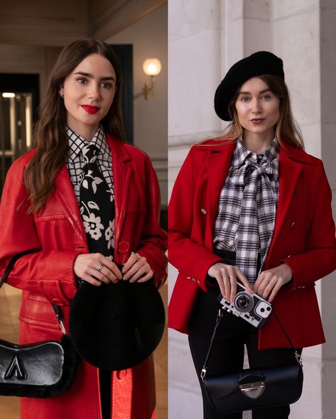 Emily in Paris inspired outfit ♥️👩‍🎨 a touch of Parisian red + beret Comment PARISIAN below to receive a DM with the link to shop similar pieces on my LTK ⬇ https://liketk.it/4PVx6 My top is @ivycityco 🍁 code JULIQUE15 for 15 % off *a.d Follow @la.julique for more Emily in Paris outfit inspo 🫶 #emilyinparis #emilyinparisoutfit #emilyinparisseason4 #emilyinparisfashion #parisianoutfit #beret Emily In Paris Red Outfit, Emily In Paris Inspired Outfits, Midlife Reinvention, Emilyinparis Outfits, Emily In Paris Fashion, Fall Thrift, Emily In Paris Outfits, Lily Collins Style, Parisian Outfit