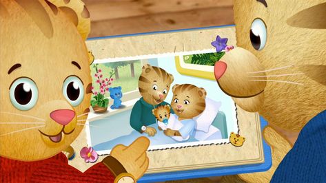 Help kids learn to welcome new siblings to their family and to get ready to be big helpers with Daniel Tiger. Mom and Dad tell Daniel that they are going to have a new baby in their family, and that Daniel is going to be a big brother! Mister Rogers Neighborhood, Big Brother Gift, Daniel Tiger's Neighborhood, Tiger Gifts, Daniel Tiger, Mom Show, Mr Rogers, Pbs Kids, Sweet Stories