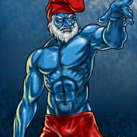 Papa Smurf, Funny Artwork, Black Cartoon Characters, Cartoon Tattoos, Black Cartoon, Iron Wall Art, Art Tutorials Drawing, Cartoon Shows, Wall Art Gift