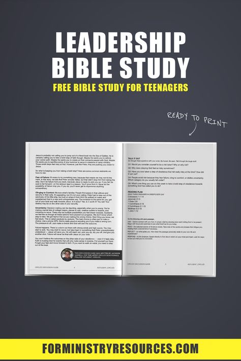 This free Bible study is print-ready and includes 4 written Bible devotionals, 4 small group discussion guides, 4 Bible reading plans and inspiration graphics on the topic of leadership. All you need to do is print, passout and pray. Group Questions, Bible Reading Plans, Group Discussion, Free Bible Study, Bible Devotions, Free Bible, Bible Reading Plan, Bible Reading, Discussion Questions