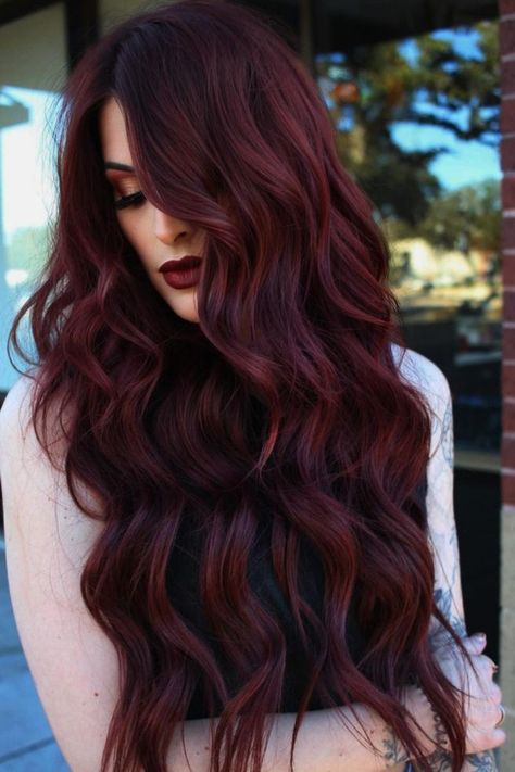 Deep Cherry Cola Red Hair Cola Red Hair, Cherry Cola Red Hair, Cherry Cola Hair Color, Cherry Cola Hair, Deep Red Hair, Cherry Hair Colors, Cherry Red Hair, Red Hair Inspo, Cherry Hair