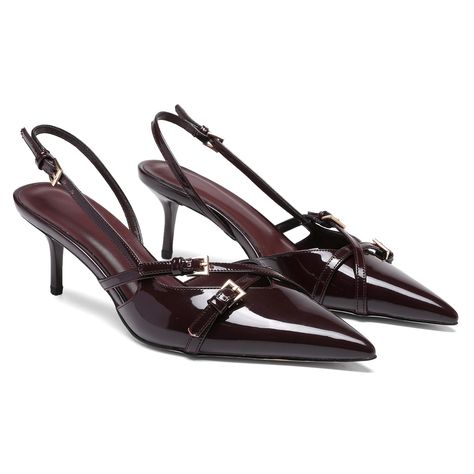 Gucci Slingback Pump, Womens Kitten Heels, Chic Shoes Women, Winter Work Shoes For Women, Winter Wedding Shoes Guest, Burgundy Kitten Heels, Cute Kitten Heels, Staple Shoes For Women, Trendy Shoes 2024