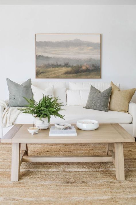 Marine Layer Canvas Art print in a family room styled by Pure Salt Interiors Coastal Rooms, Coastal Inspired Art, Pure Salt Interiors, Vintage Art Paintings, California Aesthetic, Pure Salt, Beachy Aesthetic, Coastal Room, Marine Layer