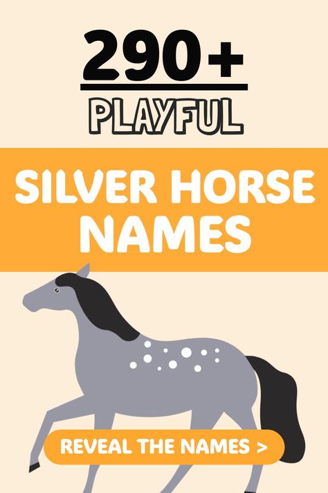 Explore over 290 shiny silver horse names that reflect the beauty and strength of your horse. Whether you want a name inspired by jewels, nature, or history, this list has it all. Don’t miss out—check them out today! #shinyhorsenames #silvercoat #horsenameinspiration Best Horse Names, Nature Inspired Names, Rare Horses, Elegant Horse, Horse Names, Funny Names, Silver Horse, Horse Owner, Fantasy Lovers