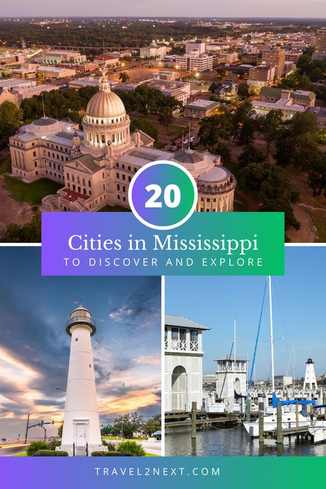 Mississippi is home to so many amazing cities! From the vibrant capital of Jackson to the historic town of Natchez, there are over 300 cities to explore in the Magnolia State! #ExploreMississippi #CityLife #SouthernCharm Traveling America, Natchez Mississippi, American Military History, Natchez Trace, Canada Travel Guide, Jackson Mississippi, Costa Rica Travel, World Cities, Gulf Of Mexico