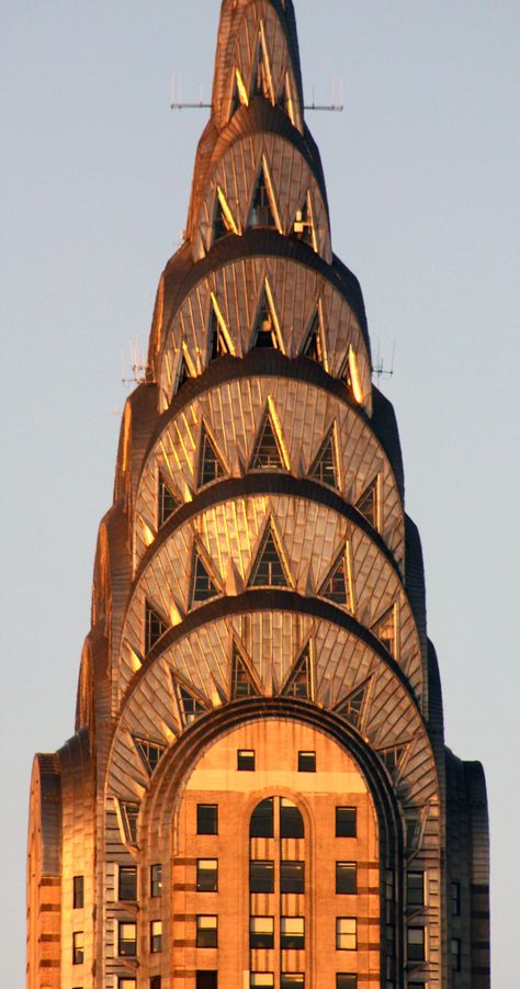 Crysler Building my favorite building in New York. A true beauty! Architectural Timeline, Famous Buildings Architecture, Famous Architecture Buildings, Cool Buildings, Architecture Classic, New York City Vacation, New York Architecture, Famous Architecture, Gothic Cathedrals