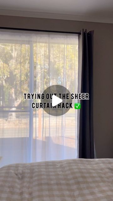 Kim | Lifestyle Blogger • Content Creator • UGC Creator on Instagram: "Trying @_prettyliving sheer curtain hack & it worked a treat- thanks Jess! 💕

.
.
.
#homehack #homehacks #homehacksuccess #hometips #hometipsandtricks #discoverunder10k #ugccreator #ugccommunity #melbournecreator #thingstodoinmelbourne #hackstotry #lifehacks #tipsandtricks #successtips #homestyledecor #homestylinginspo #bunningsinspo" How To Cover A Window Without Curtains, Grommet Curtain Hack, Diy Sheer Curtains, Curtain Hacks, Instagram Decor, Cabin Kitchens, Dyi Projects, Modern Curtains, Diy Mirror