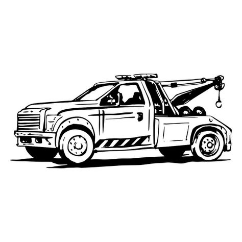 Tow truck for vehicle recovery PNG Design Tow Truck Svg, Tow Truck Drawing, Tow Truck Logo, Towing Logo, Favorite Tattoos, Towing And Recovery, Car Wraps, Truck Coloring Pages, Angel Warrior