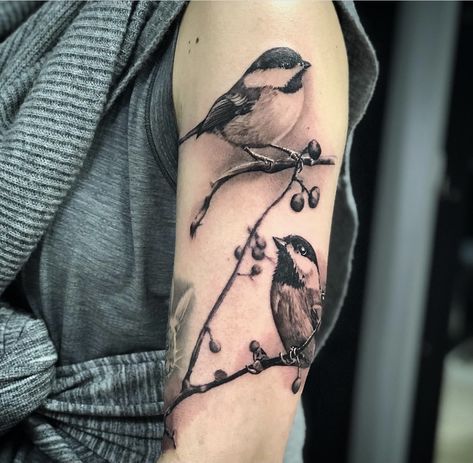 Nuthatch Tattoo, Friend Tats, Finch Tattoo, Chickadee Tattoo, Robin Tattoo, Wildlife Tattoo, Bird Tattoos For Women, Inner Arm Tattoos, Vogel Tattoo