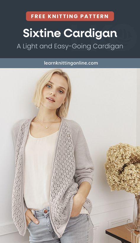 Kimono Pattern Free, Light Summer Cardigan, Diy Macrame Projects, Lace Cardigan Pattern, Knitting Space, Free Knitting Patterns For Women, Cardigan Sweater Pattern, Ladies Cardigan Knitting Patterns, Simple Knitting