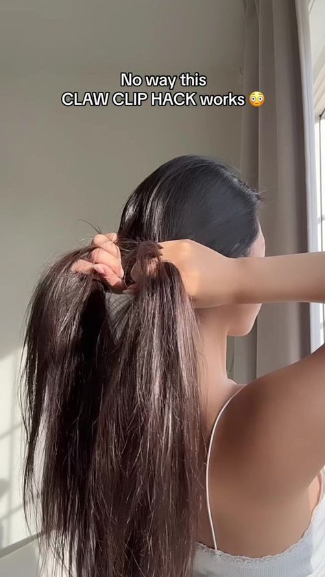 Shop claw clips on our website www.Godess.ca ❤️ #hairaccessories #clawclip | Godess.ca | Godess.ca · Original audio Ponytail Claw Clip, Long Hair Clip, Long Hair Tips, Clip Hairstyles, Front Hair Styles, Claw Clips, Asian Hair, Light Brown Hair, Belleza Natural