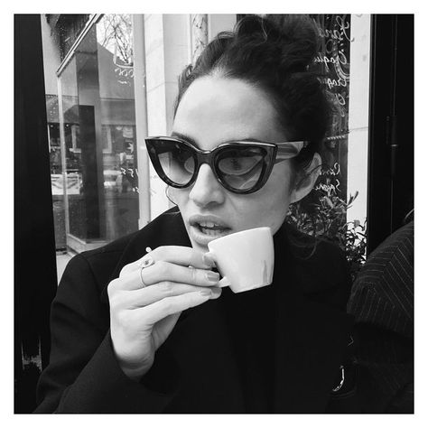 MONDAY coffee and sunglasses Paris style on Beautiful @kymellery in the #elleryetgraz sunglasses - now back in stock! #ELLERY #desordre online soon and in store now x Photo cred @robyncatinella Destroy What Destroys You, Monday Coffee, Tomboy Chic, Paris Style, Classic Americana, Coffee Break, Outfit Details, Creative Inspiration, Spectacles