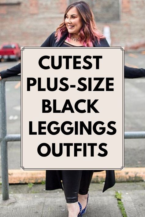 Plus Size Winter Outfits Cold Weather Black Leggings, Plus Size Airport Outfit Casual, Size 14/16 Outfits Casual, How To Dress Up Black Leggings, Leggings With Dress Outfit, Plus Size 40 Year Old Outfit, Plus Size Outfits Leggings, Winter Outfits Plus Size Women, Black Leggings Outfit Fall 2023