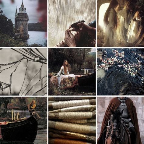 Lady Of Shalott, Lord Tennyson, The Lady Of Shalott, Alfred Lord Tennyson, Roll Play, Moodboard Ideas, Folk Tales, Medieval Fantasy, The Lady