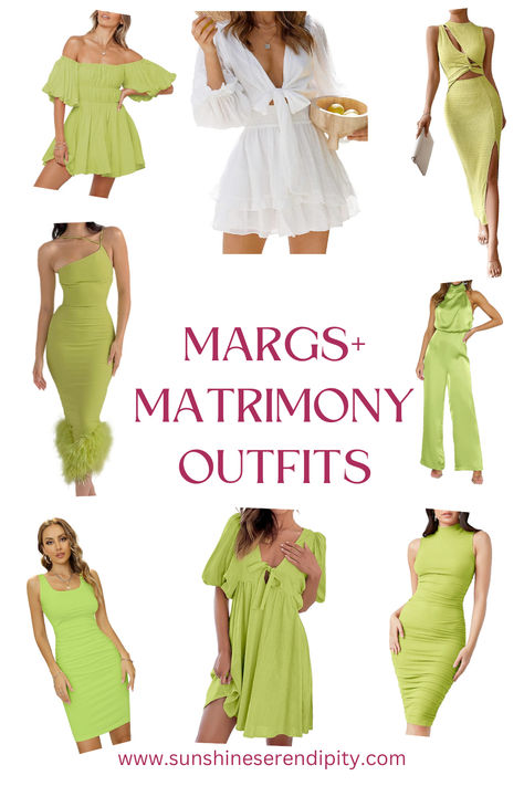 What a fun vibe for a bachelorette! I am loving the Margs and Matrimony theme and these outfits would be so cute for a night out. Shop the links on my blog! #affiliate Maragaritas and Matrimony, Lime Green Dresses, Lime Green Going Out Outfit, Tacos and Tequila Dresses, Last Fiesta Outfits Green Bachelorette Outfits, Margs And Matrimony Bride Outfit, Matrimony And Margs Bachelorette Outfit, Green Going Out Outfit, Marks And Matrimony Bachelorette Outfits, Green Bachelorette Party Outfit, Margs & Matrimony Outfits, Green And White Dresses, Margs And Matrimony Bachelorette Themes