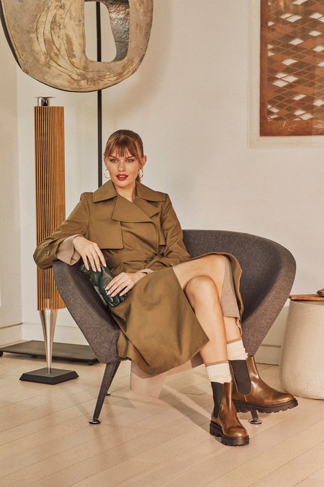 Bruno Magli mixes relaxed elegance with a modern minimalist touch for Fall. #BrunoMagli #FW23 Bm Logo, Relaxed Elegance, Lug Sole Boots, Bruno Magli, Ad Campaigns, Sneaker Dress Shoes, Current Styles, Leather Chelsea Boots, Boots And Sneakers