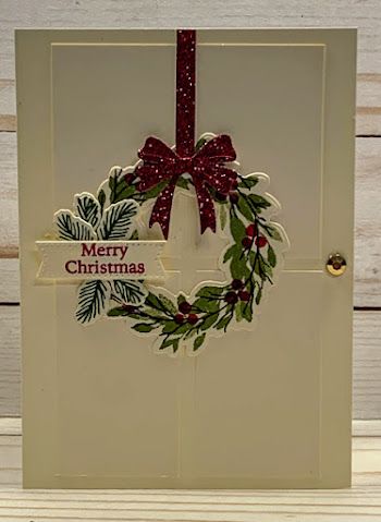 Stampin Up Cottage Wreaths Christmas Cards, Su Cottage Wreaths, Cottage Wreaths Stampinup Cards, Cottage Wreath Stampin Up Cards, Cottage Suite, Wreath Cards, Cardmaking Tutorials, Cottage Wreath, Stamped Christmas Cards