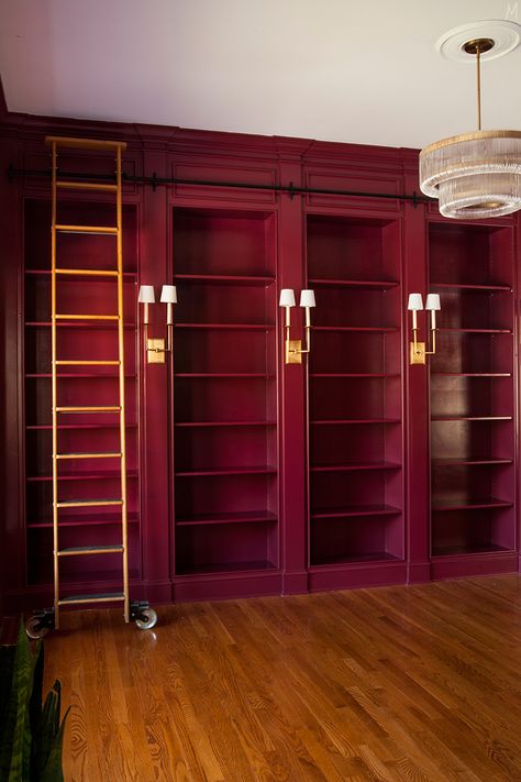 Moody Bookshelves, Lighting Bookshelves, Front Lighting, Library Room, Library Shelves, Home Library Design, Front Rooms, Home Libraries, Built In Bookcase