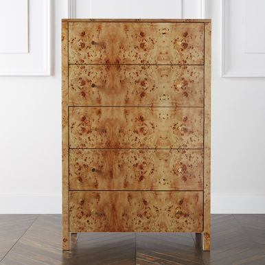 Brynn Tall Dresser Wood Burl, Wide Dresser, Luxe Design, Tall Dresser, Furniture Polish, Custom Mirrors, Moving Furniture, Z Gallerie, Bedroom Dressers