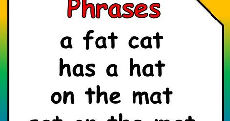 Teach children to read with the this free and easy  CVC words and phrases in English. Use this chart for your beginning readers familiariz... Three Letter Words Sentence Reading, 3 Letter Words Sentences, Cvc Phrases Reading, Cvc Words Reading Practice, Cvc Words Sentences, Cvc Words With Pictures, Reading Phrases, Cvc Sentences, Cvc Reading