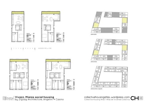 Residential Building Plan, Block Plan, Collective Housing, City Block, Student House, Apartment Architecture, Building Plan, Social Housing, Concept Architecture