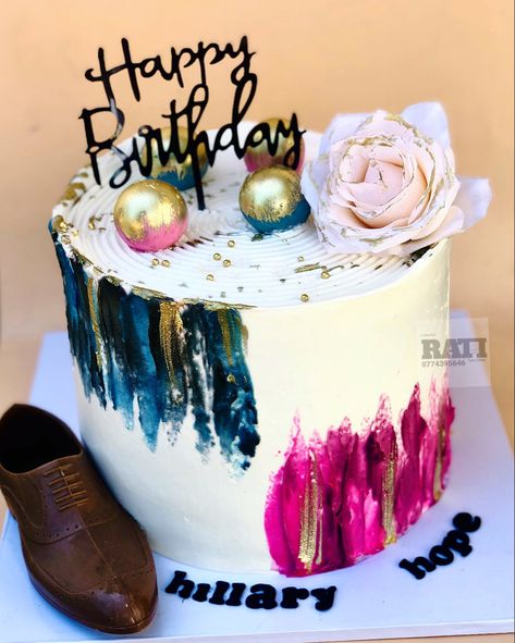 Birthday Cake For Man And Woman Together, Dual Theme Cake, Unisex Birthday Cake Ideas For Adults, 2 In 1 Cake Design, Double Birthday Cake Man And Woman, Double Cake Designs Birthday, Unisex Cake Design, Birthday Cake For Two People Ideas, Twin Birthday Cakes For Adults