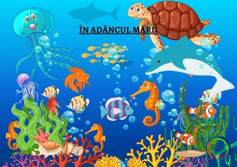 Animale Marine, Nursery Wall Painting, Wall Paintings, Preschool Learning Activities, Preschool Learning, Nursery Walls, Nursery Wall, Learning Activities, Wall Painting