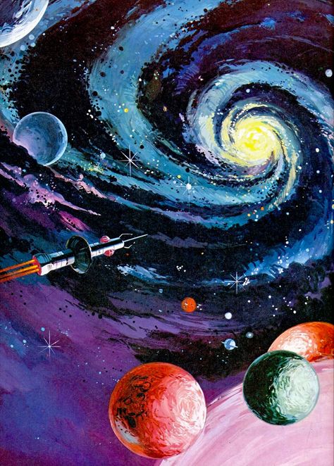 Retro Space Wallpaper, Retro Space Aesthetic, Vintage Space Art, Galaxy Drawings, Outer Space Art, Planet Painting, Kpop Lockscreen, Planet Drawing, Space Aesthetic