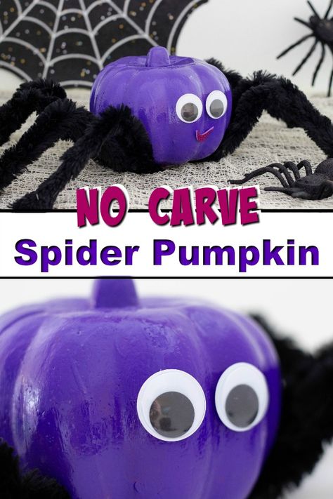 Carve Pumpkins, Creative Pumpkin Decorating, Spider Pumpkin, Pumpkin Decorating Contest, No Carve Pumpkin Decorating, Pumpkin Contest, Crafts For Teens To Make, Fun Pumpkins, Pumpkin Spider