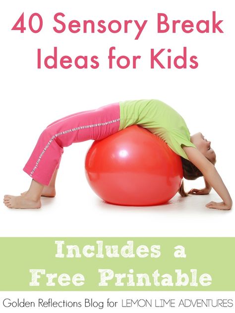 Are your kids antsy, bored, or having trouble sitting still? Maybe they need a brain break. You will love this printable list of brain break ideas for kids! Break Ideas, Sensory Diet, Sensory Tools, Brain Gym, Sensory Integration, Sensory Issues, Sensory Processing Disorder, Sensory Processing, Brain Breaks