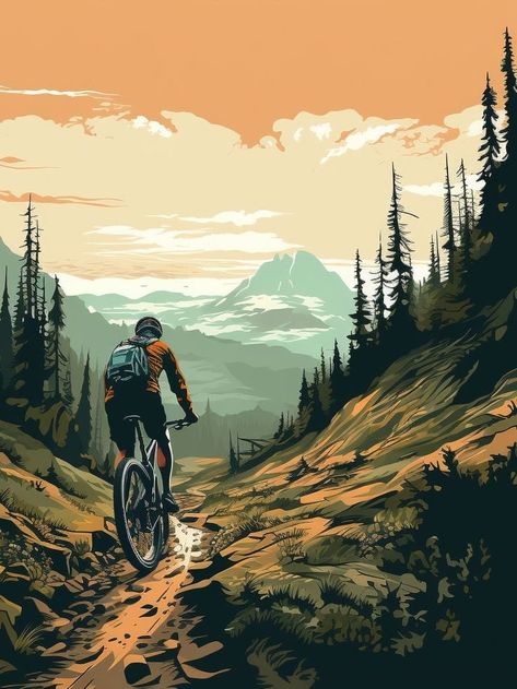 Bicycle Background, Panorama Alam, Mountain Bike Action, Mountain Bike Art, Bicycle Workout, Bicycle Mountain Bike, Hd Phone Wallpapers, Nature Posters, Mountain Biker