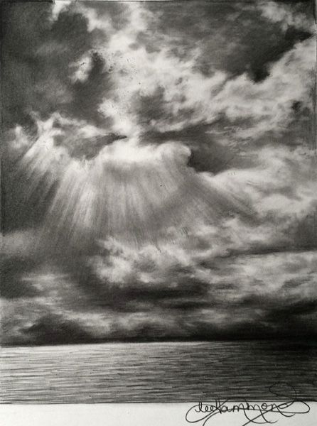 April Gornik, Sketch Cloud, Drawing Sky, Landscape Pencil Drawings, Graphite Art, Art Demo, Landscape Sketch, Charcoal Sketch, Image Nature