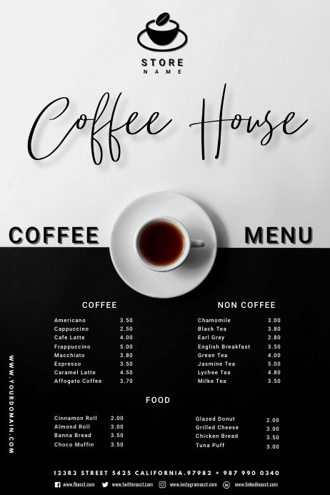 Coffee Bar Menu Design, Coffee Menu Design Templates, Coffee Shop Menu Design Ideas, Coffee Menu Board Design, Menu Design Coffee Shop, Coffee Menu Design Ideas, Menu Coffee Design, Coffee Menu Board, Drinks Menu Design