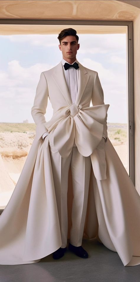 Queer Wedding Outfit, Mode Queer, Gender Fluid Fashion, Genderless Fashion, Mens Fashion Editorial, Wedding Outfit Men, Queer Fashion, Androgynous Fashion, Gay Wedding