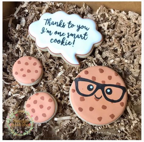 Smart Cookie Teacher Appreciation Set Smart Cookie Decorated Cookie, Thank You Cookies Gifts, One Smart Cookie Decorated Cookies, Teacher Valentines Cookies, Thank You Cookies For Teachers, End Of Year Teacher Cookies, Teacher Thank You Cookies, Teacher Appreciation Cookies Decorated, Teacher Cookies Decorated