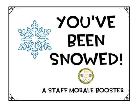 Staff Appreciation Ideas Morale Boosters, Teacher Coupons, Staff Morale Booster, Morale Ideas, Teacher Morale, Morale Boosters, Staff Morale, Teacher Treats, Snow Activities