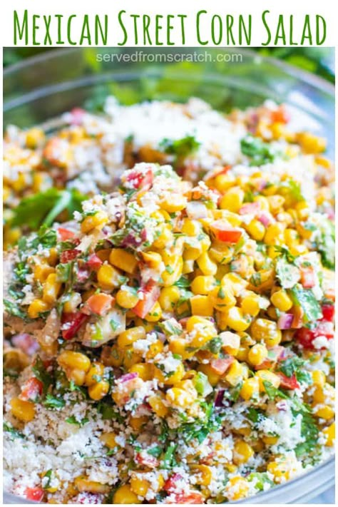 Mexican Street Corn Salad Recipe, Mexican Street Corn Recipe, Street Corn Salad, Street Corn Recipe, Mexican Corn Salad, Corn Pasta, Mexican Street Corn Salad, Mexican Street Food, Corn Salad Recipes