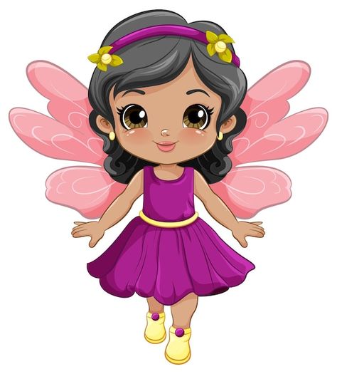 Free vector fairy girl in beautiful dres... | Free Vector #Freepik #freevector #princess-cartoon #cartoon-drawing #cute-fairy #cartoon-svg Fairy Cartoon, Dress Vector, Smiling Girl, Cartoon Svg, Bright Dress, Cartoon Cartoon, Princess Cartoon, Fairy Girl, Smile Girl