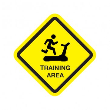 Training Area Sign 03220 Gym Etiquette, Sign Drawing, Sports Decals, T Shirt Company, Unique Sticker, Print Decals, Transfer Tape, Danger Sign, Sticker Design